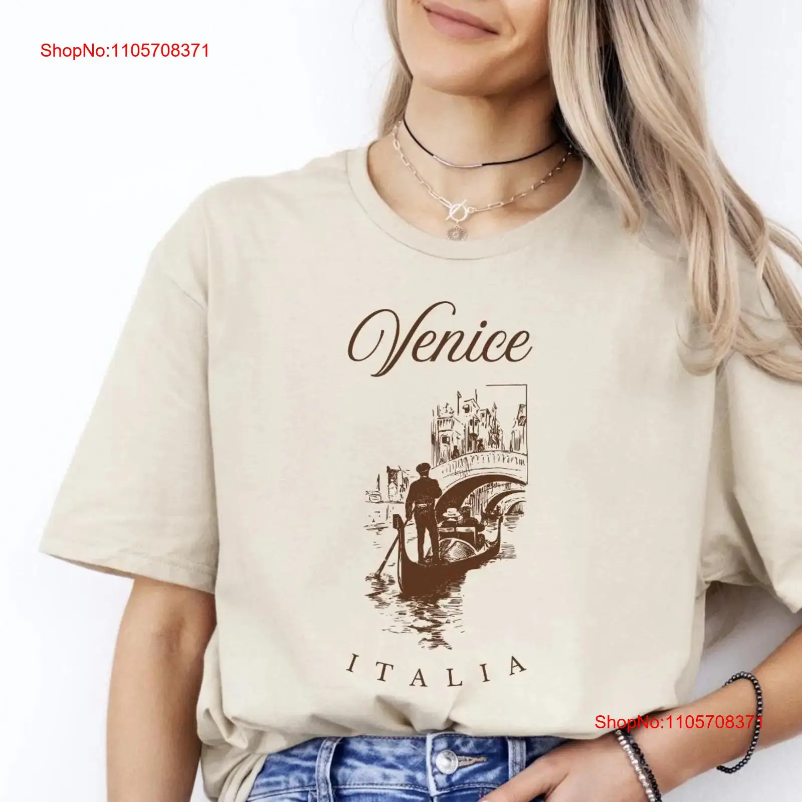 Men'S Fashion Venice Italy - Venetië Italië Gondola T-shirt Italië Reizen
