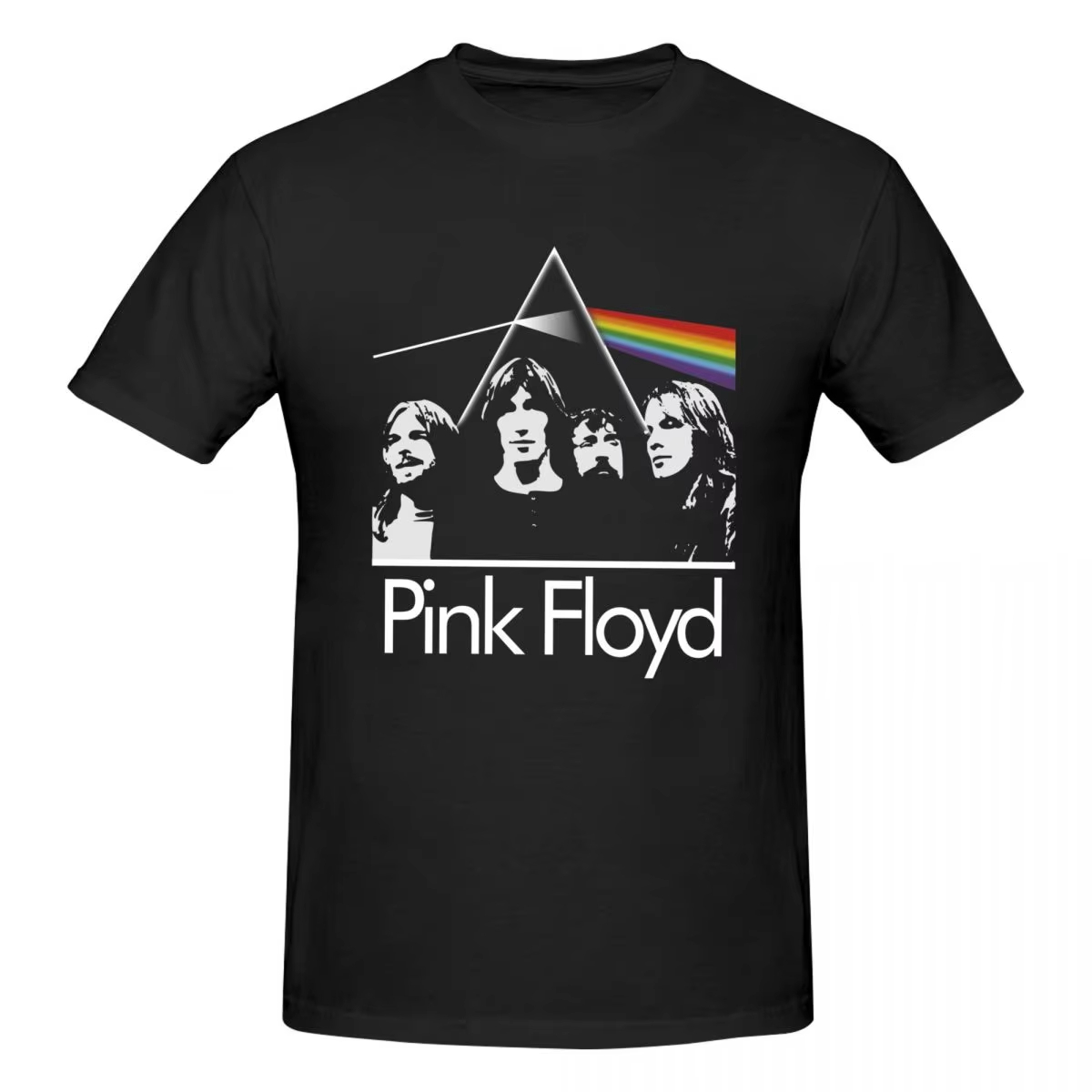 Men'S Fashion Pink Shirt - Grunge Vintage Pink Floyd Patroon Bedrukt