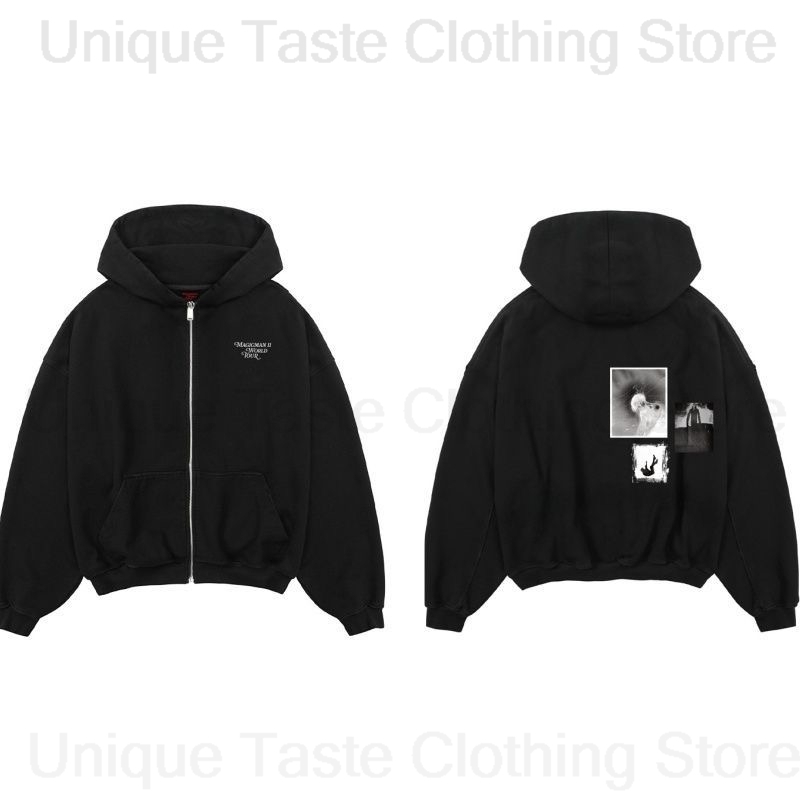 Mens Fashion Zip Up Hoodies - Jackson Wang MAGICMAN 2 Dezelfde Rits