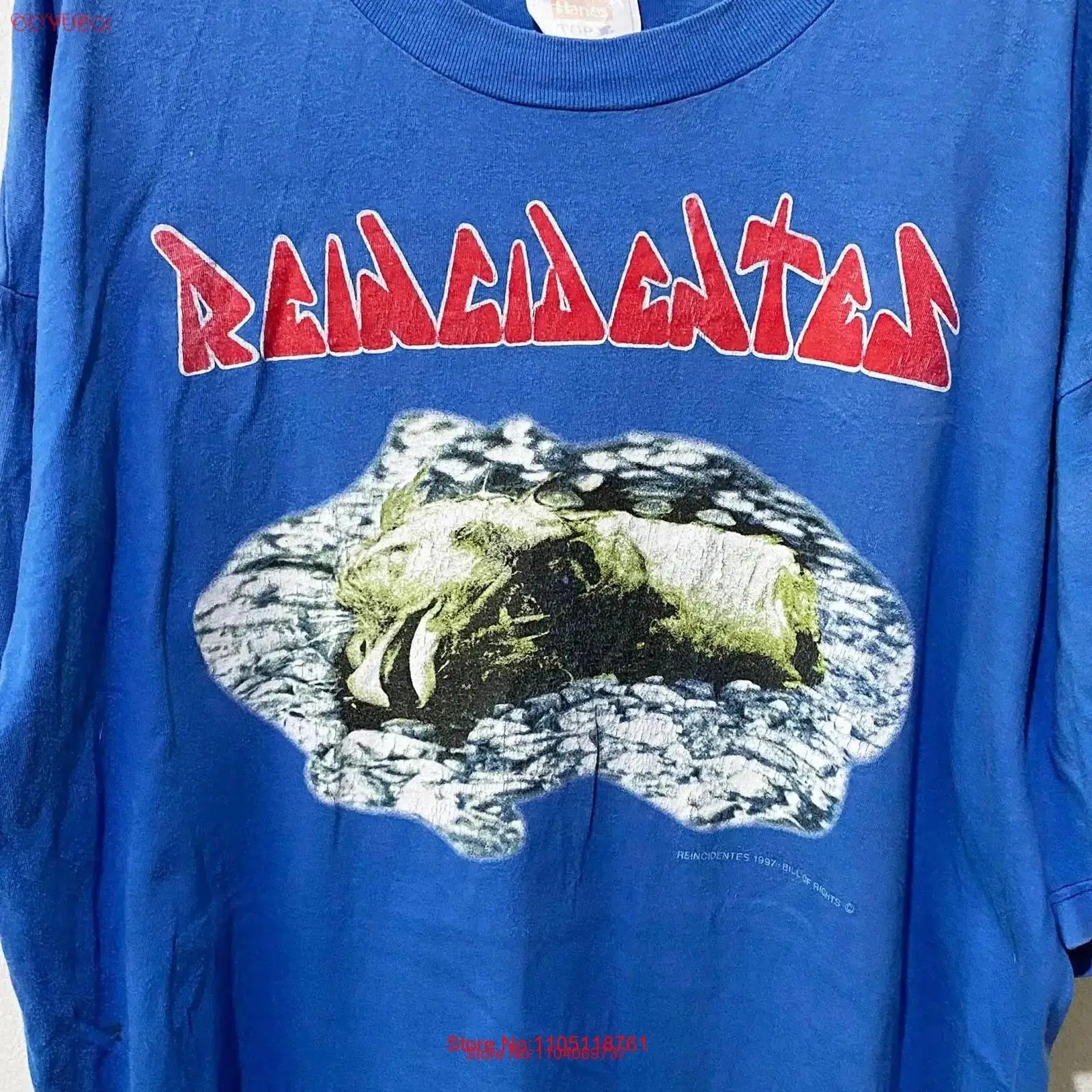 Xl Men'S Fashion - Vintage 1997 Reincyek Band T-shirt Maat