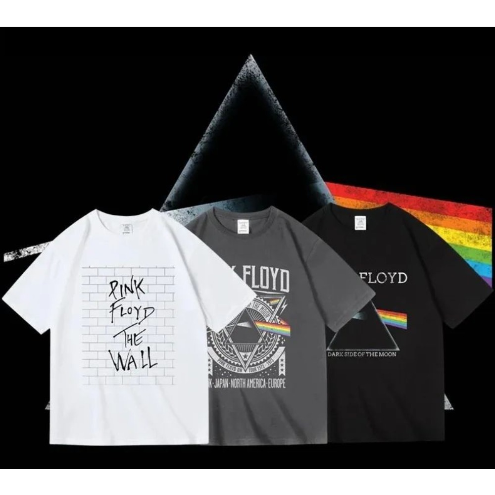 Men'S Fashion Pink Shirt - Pink Floyd The Moon Album T-shirt