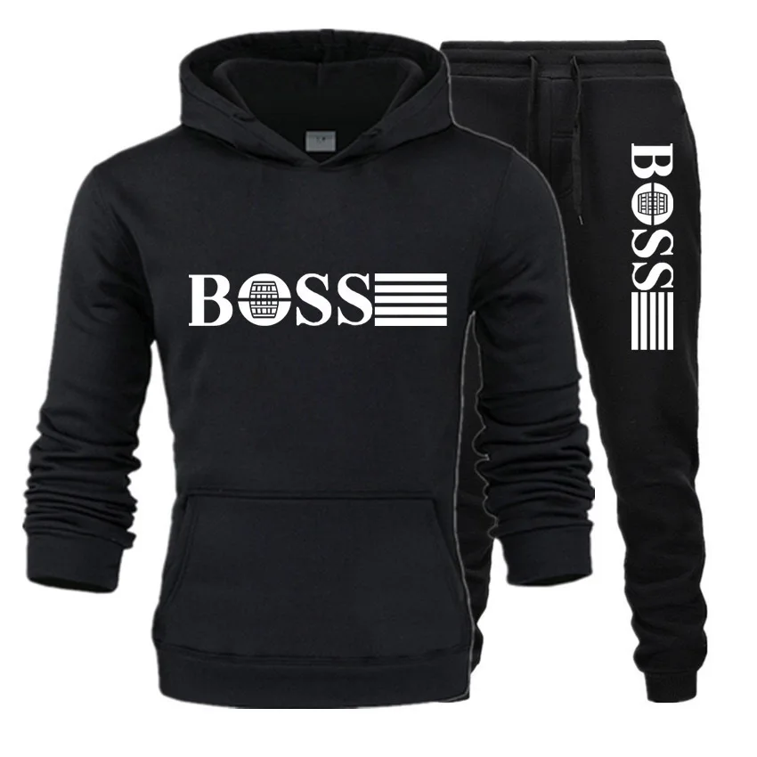 Men'S Fashion Hoodies - 2026 Herfst- en winter tweedelige sportkleding,