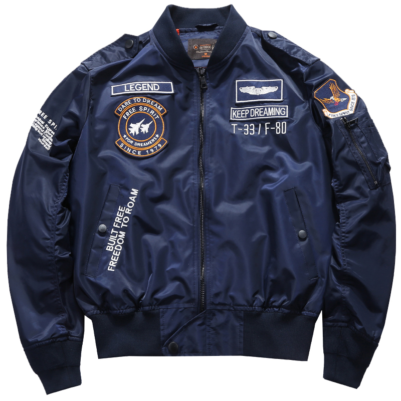 Varsity Jacket Letterman - Heren Lente Tactisch Leger Ma-1 Vlucht
