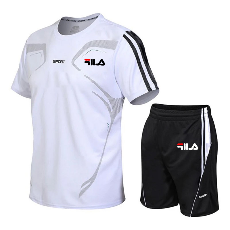 Mens Fashion Trend - Heren zomer mesh T-shirt en shorts