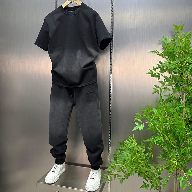 Mens Fashion Summer 2025 - Zomermode 2025 Casual Set Top+Broek Ronde