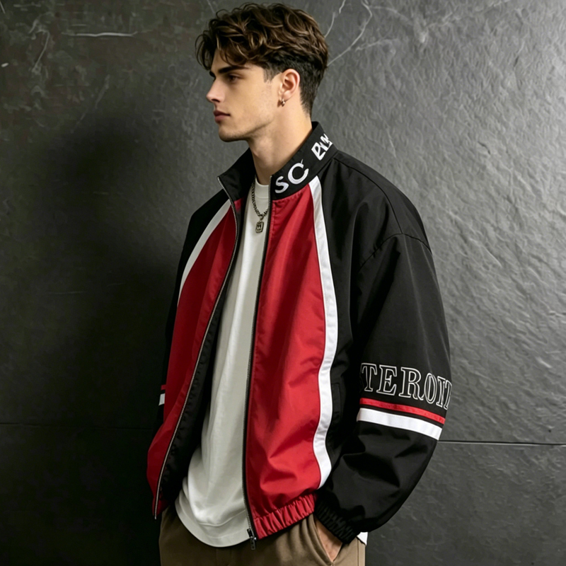 Varsity Jacket Letterman - UETEEY Heren Amerikaanse stijl bomberjack met