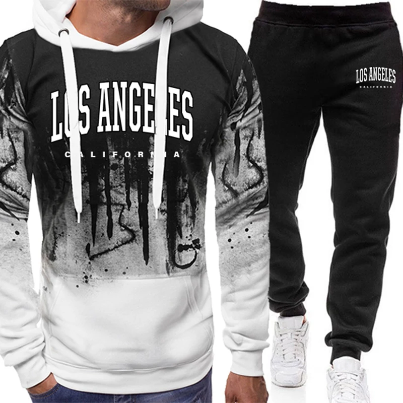 Men'S Fashion Hoodies - Modieus Heren Trainingspak met Print, Casual