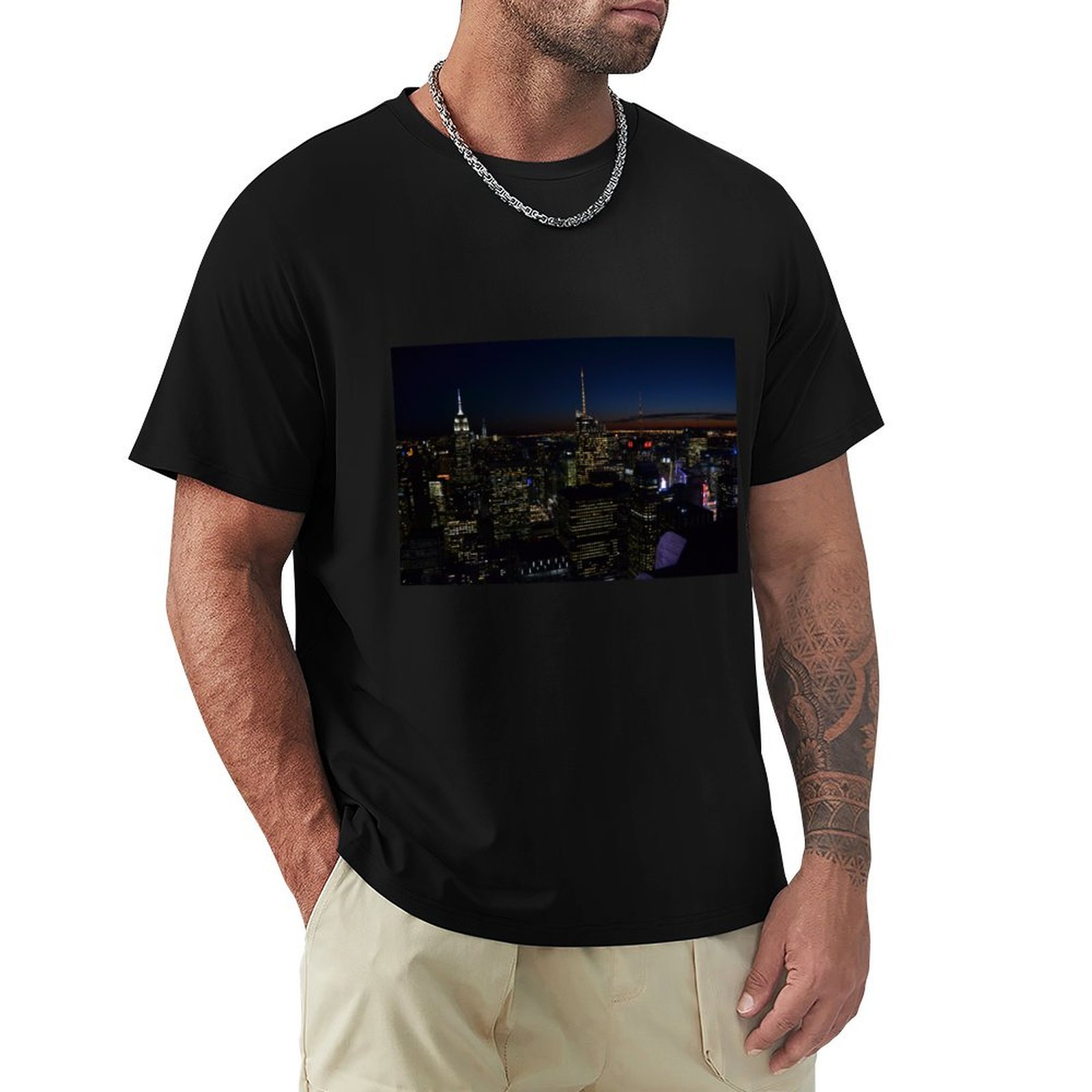 Men'S Fashion Nyc - NYC by night T-shirt Casual Fashion
