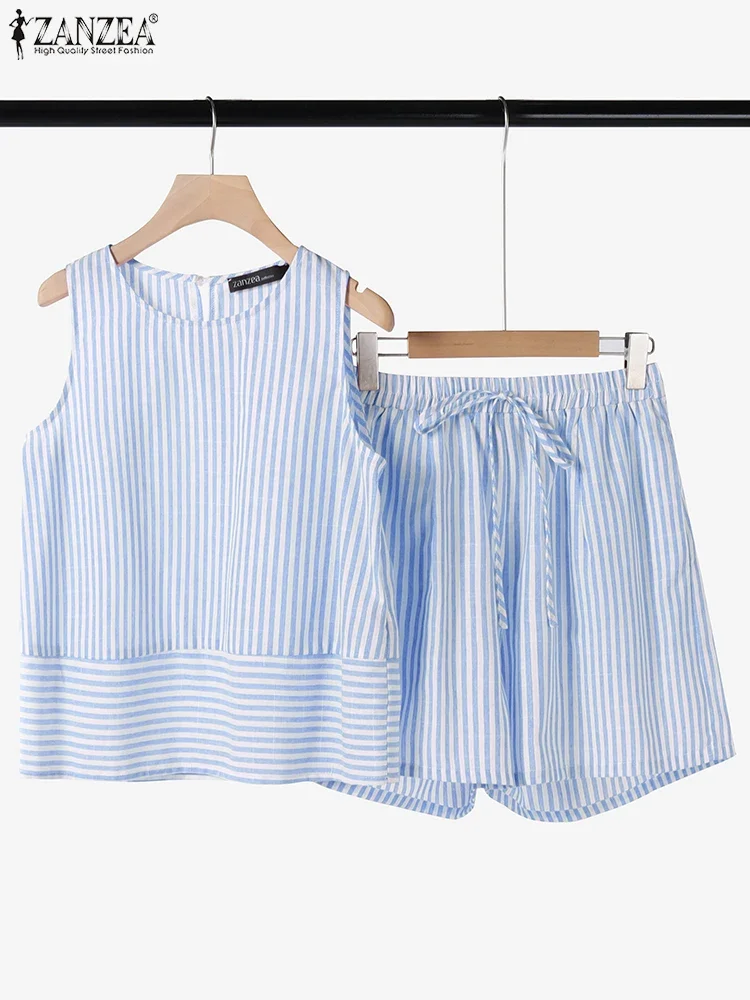 Mens Fashion Summer 2025 - Zanzea Zomer Vrouwen Korte Pakken Mouwloze