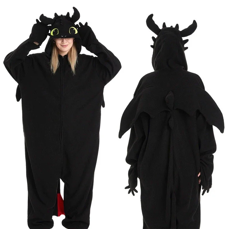 Mens Fashion Jumpsuit - Cosplaykostuum Night Fury Cosplay Pyjama Party
