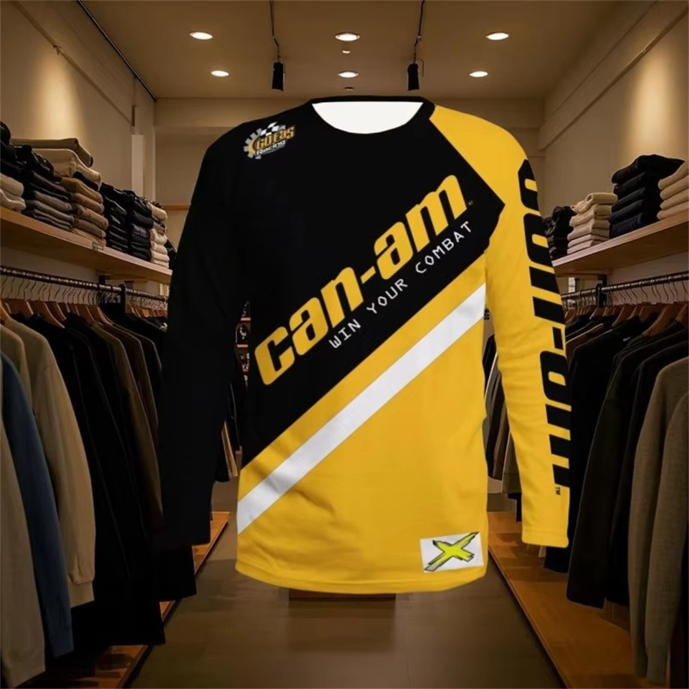 Mens Fashion Trend - Motorcycle Racing T-shirt met lange mouwen