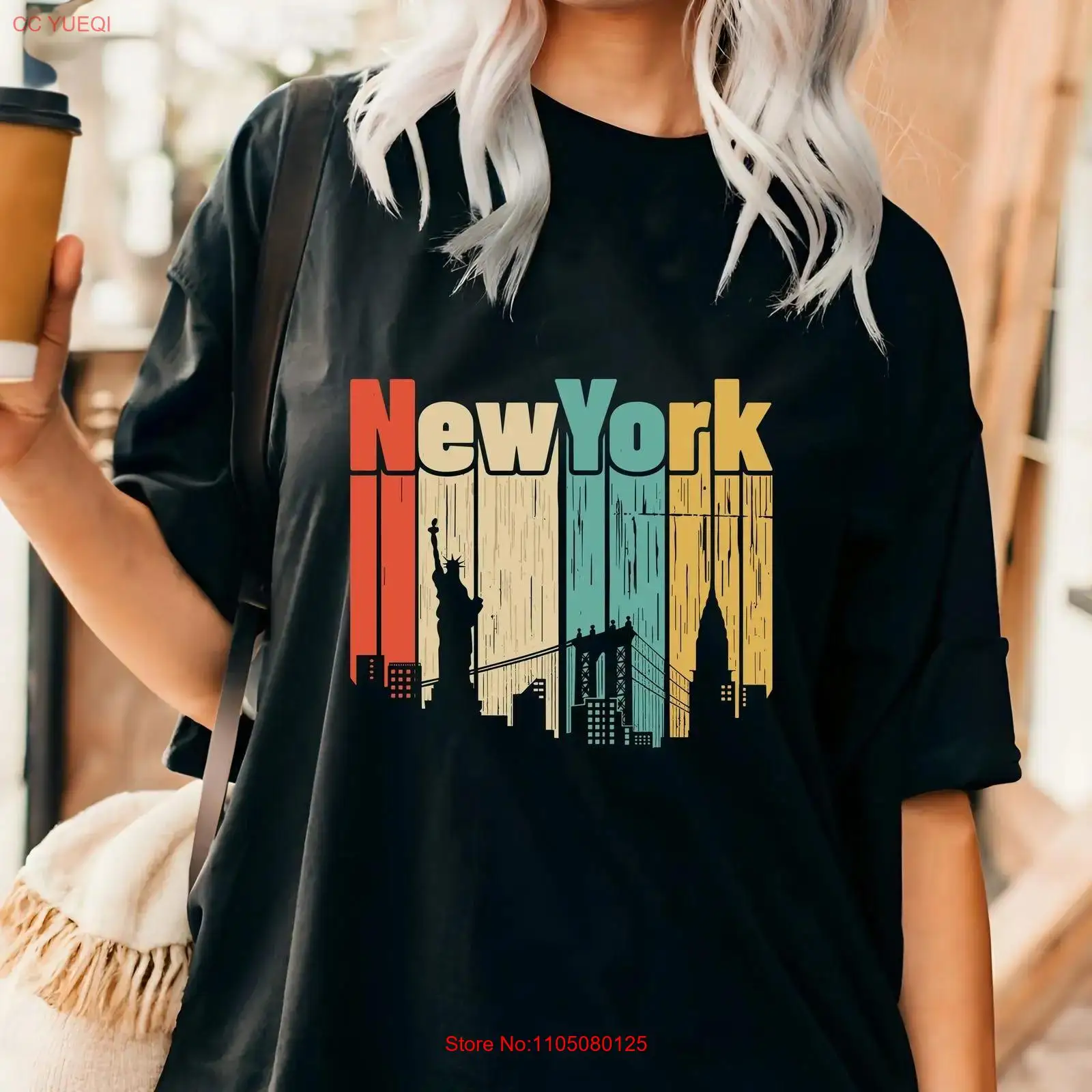 Men'S Fashion Nyc - New York retro T-shirt USA Travel