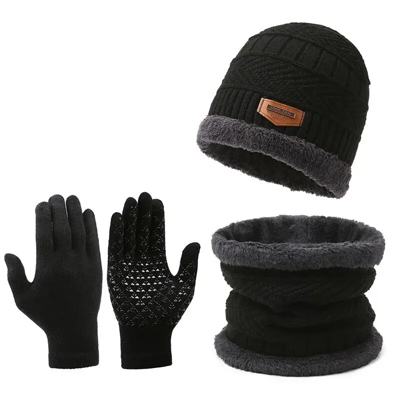 Men'S Fashion Website - Driedelige halslijn, winddichte herenmuts, wintersjaal voor