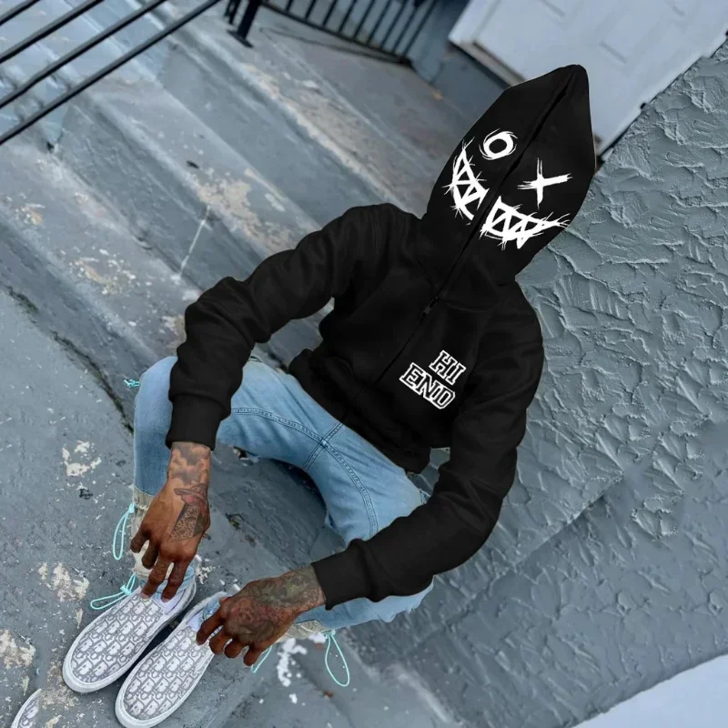 Vrouwen Mannen Y2K Mode Hoodie - Mens Fashion Zip Up Hoodies recensie en prijs
