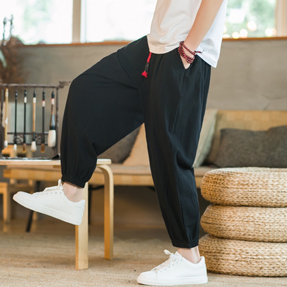 Heren katoenen en linnen harem - Chino Pants Men recensie en prijs