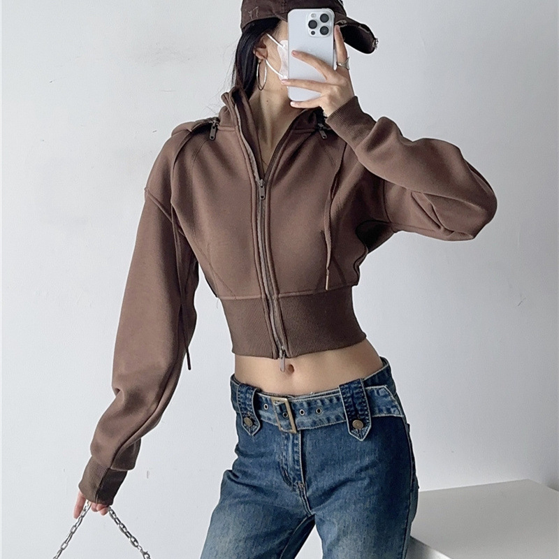 Dames Crop Hoodie Sweatshirts  - Mens Fashion Zip Up Hoodies recensie en prijs