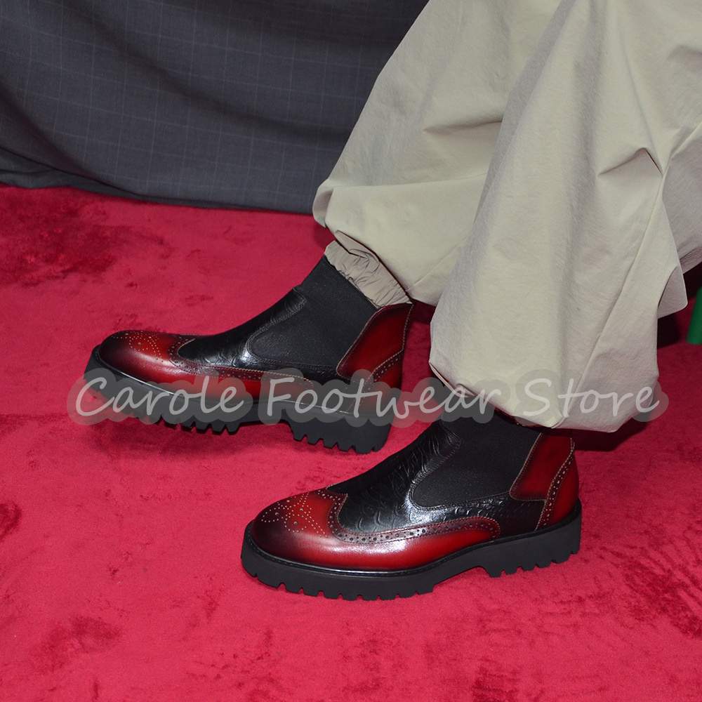 Mode geëmbosseerde brogue chel - Men'S Fashion For Wedding recensie en prijs
