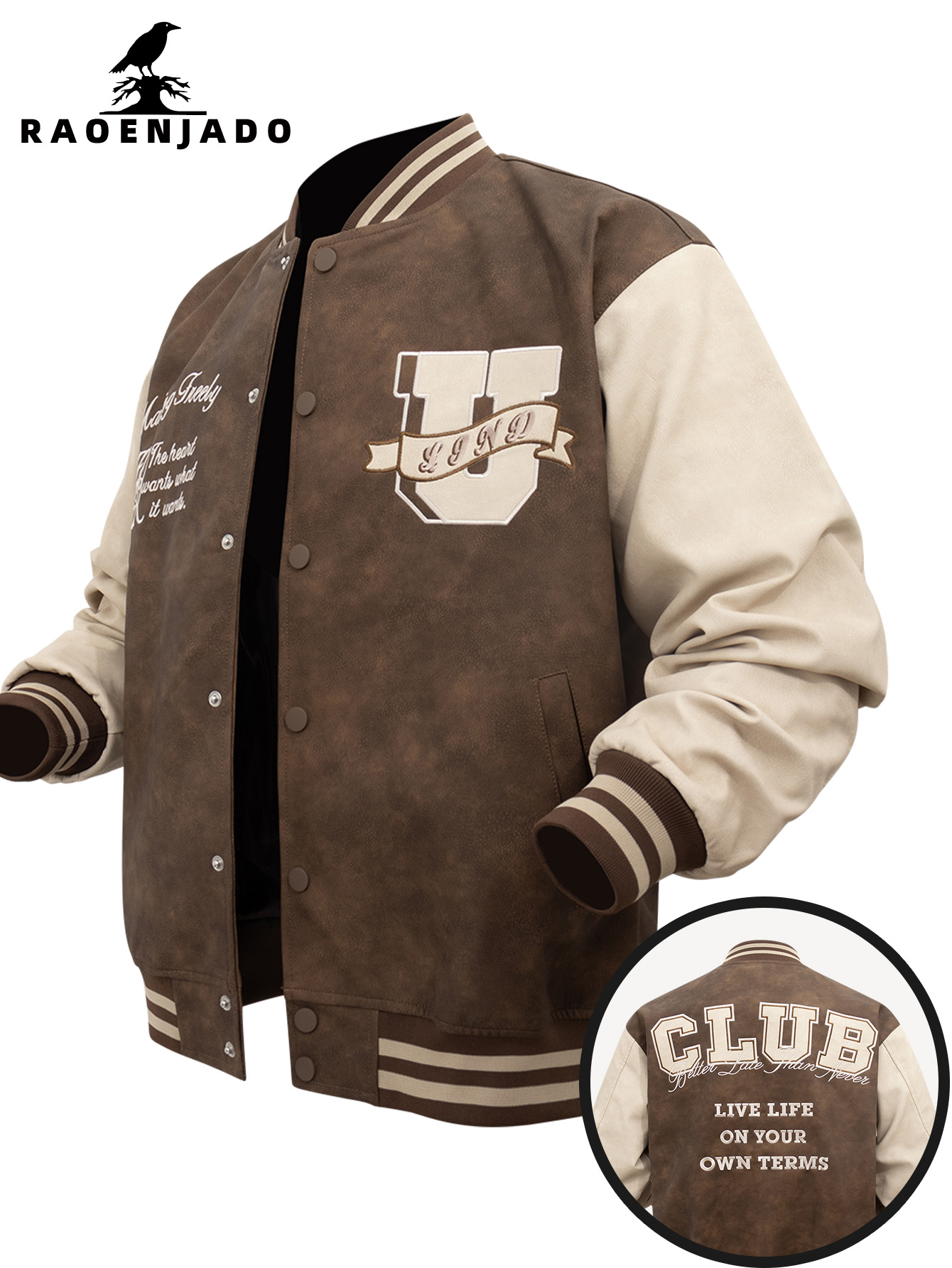 Heren PU Kunstleren Jack Vinta - Varsity Jacket Letterman recensie en prijs