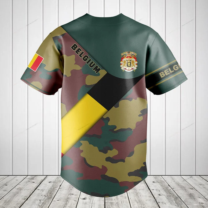 Aangepaste naam België vlag ca - Mens Fashion Baseball Jersey recensie en prijs