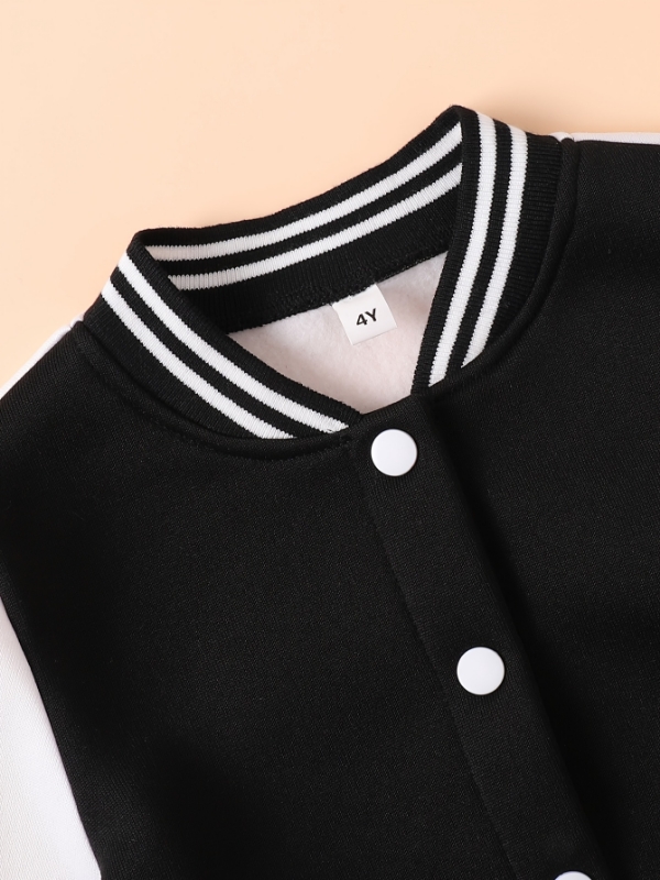 Tweedelige set met zwart-witte - Varsity Jacket Letterman recensie en prijs