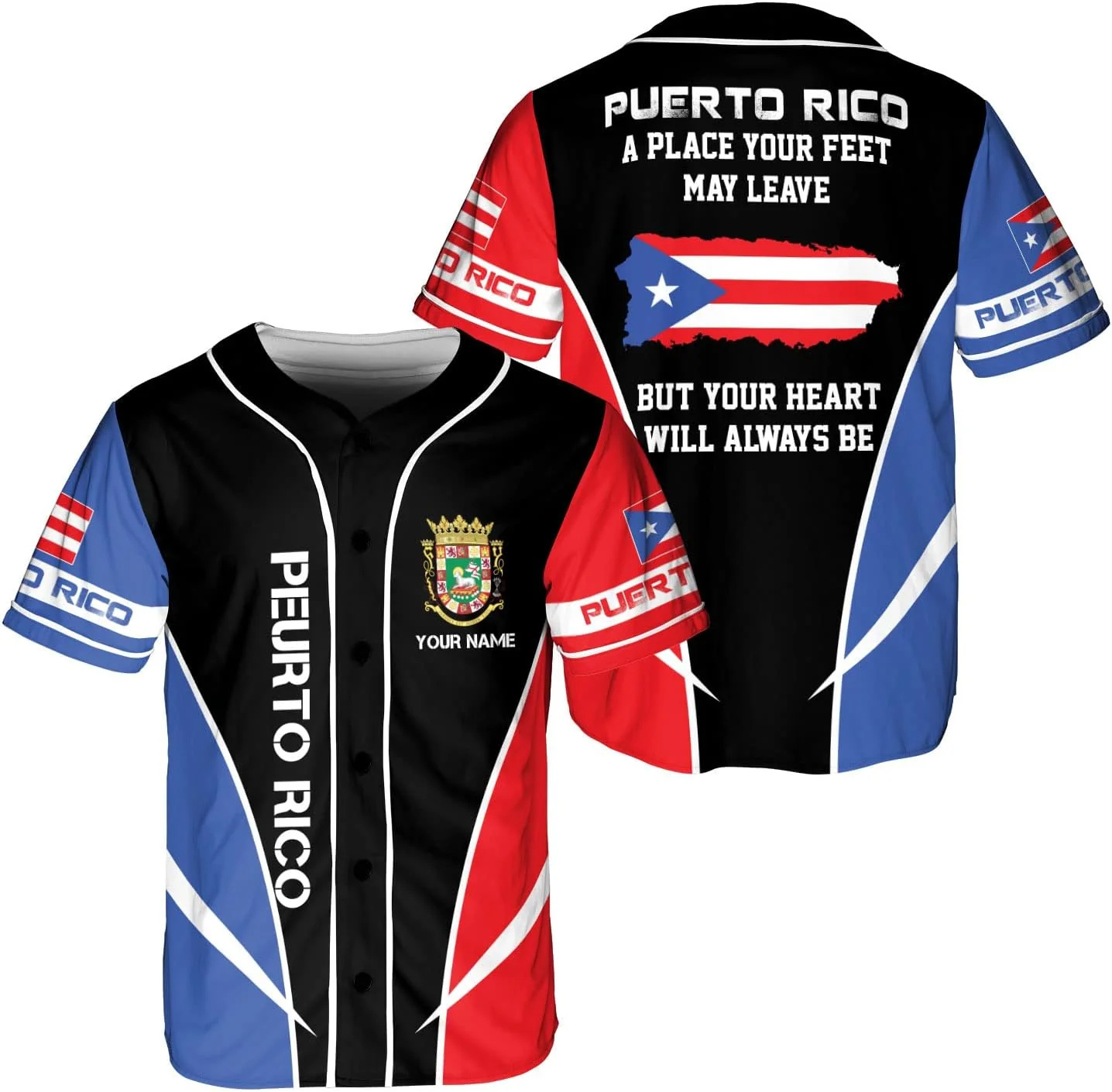 Gepersonaliseerde Puerto Rico  - Mens Fashion Baseball Jersey recensie en prijs