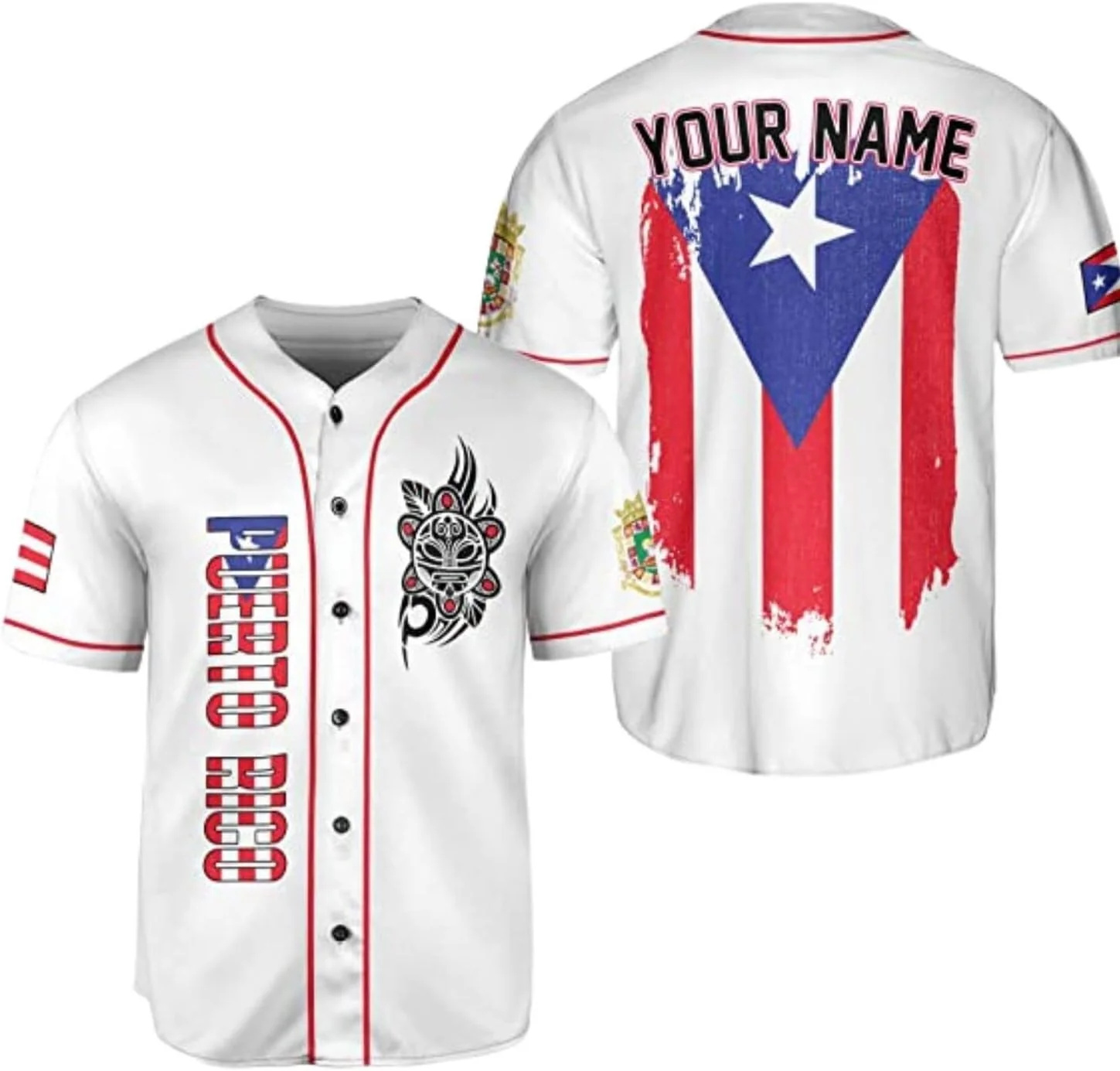 Gepersonaliseerde Puerto Rico  - Mens Fashion Baseball Jersey recensie en prijs