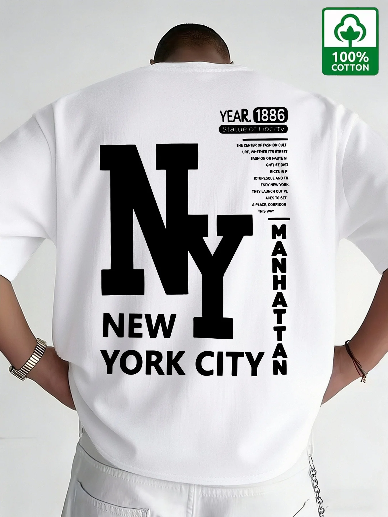 Heren NYC T-shirt Katoen New Y - Men'S Fashion Nyc recensie en prijs