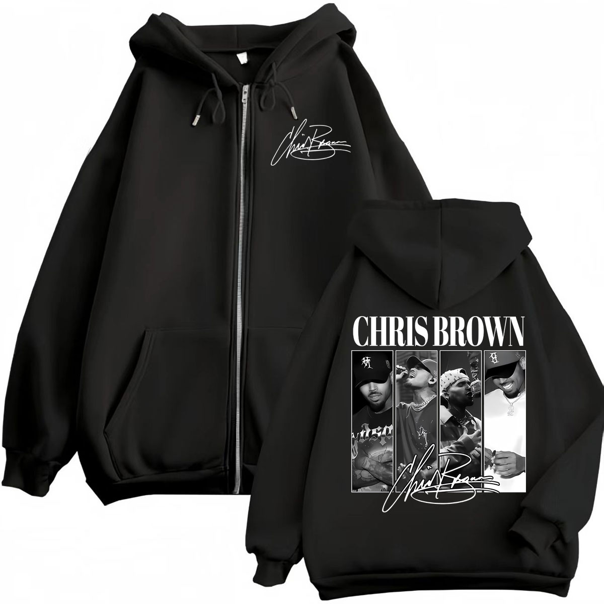 Rapper Chris Brown Grafische R - Mens Fashion Zip Up Hoodies recensie en prijs