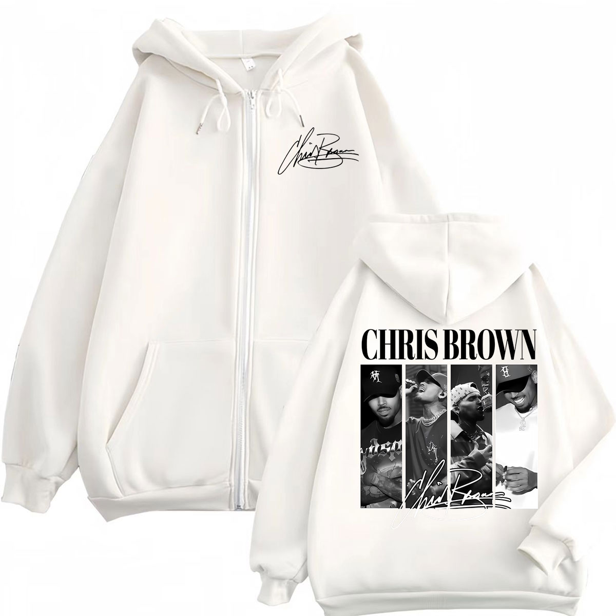 Rapper Chris Brown Grafische R - Mens Fashion Zip Up Hoodies recensie en prijs