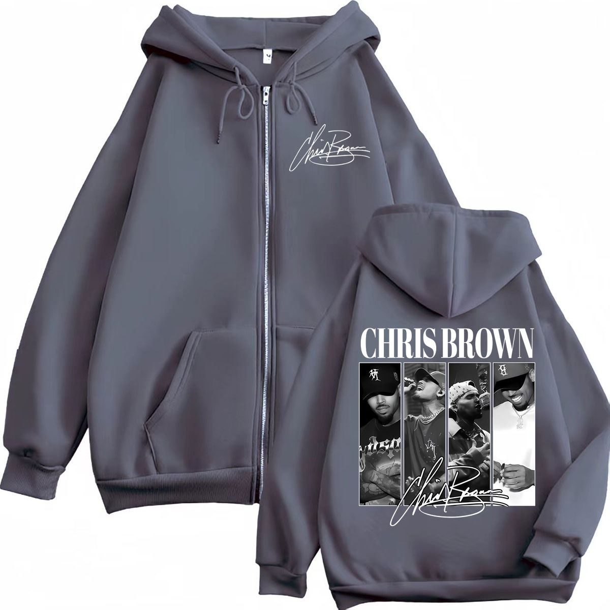 Rapper Chris Brown Grafische R - Mens Fashion Zip Up Hoodies recensie en prijs
