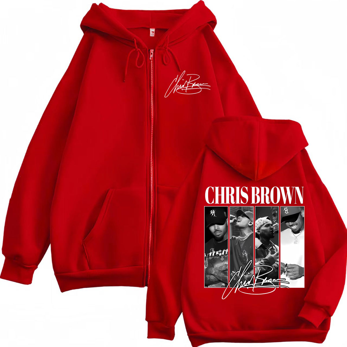 Rapper Chris Brown Grafische R - Mens Fashion Zip Up Hoodies recensie en prijs