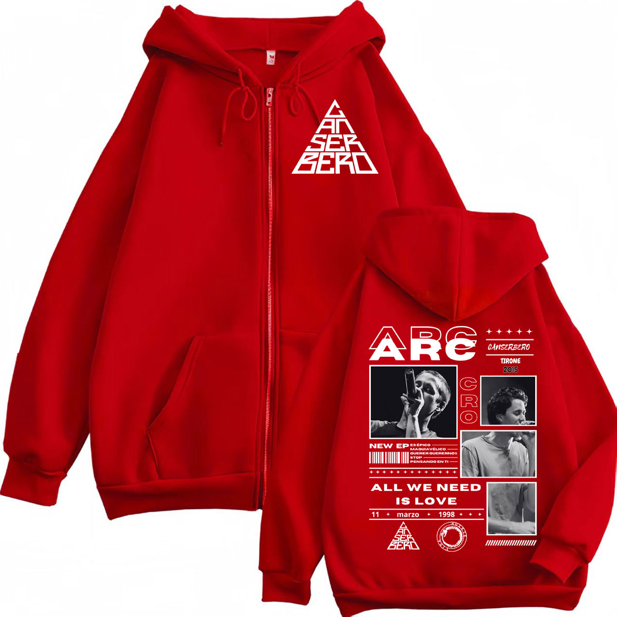 Canserbero All We Need Is Love - Mens Fashion Zip Up Hoodies recensie en prijs